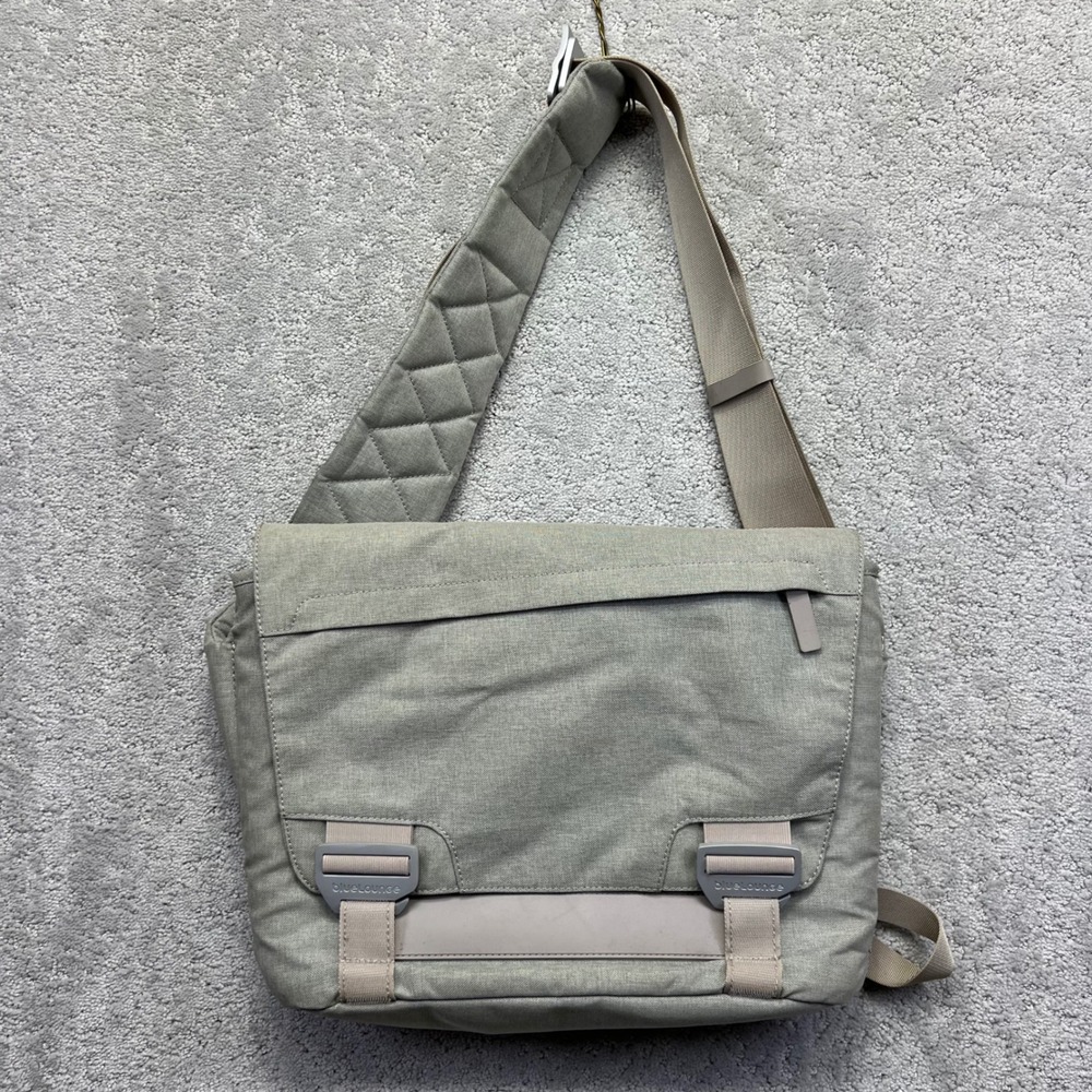 Bluelounge Messenger Bag Grey Recycled‎ PET Fabric Laptop Commuter Bag School